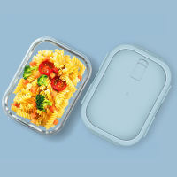 Glass Lunch Box Leak Proof Microwave Safe Lunch Bento Box With Lid 3 Dividers Food Keeper Crisper