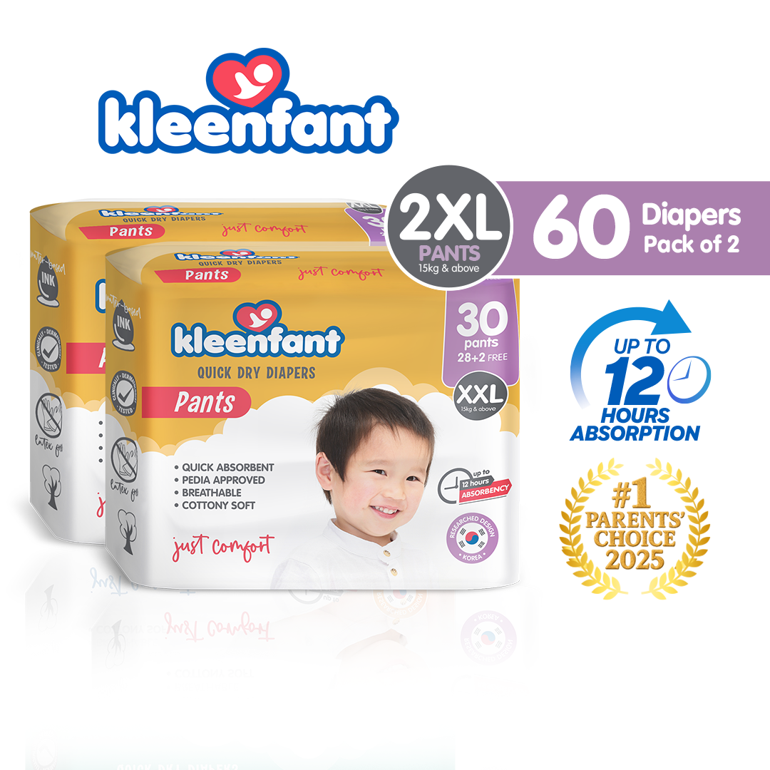 Kleenfant Baby Pull-up Pants Diaper XXL (60 Pads) Disposable Diaper Baby Essentials Free Shipping