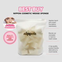 Nippon Cosmetic Wedge Sponge X32 Puff Sponge for Blending