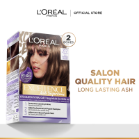 LOreal Paris Excellence Ash Supreme Set of 2 - Hair Color Set with Anti-Brass Purple Shampoo Hair Dye Permanent