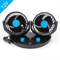 6 inch Vehicle-mounted fan 12V/24V car large truck high-power powerful silent refrigeration fan - 360° Rotation 【Cigarette Lighter Powered】