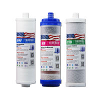 TROUWIDS 3 Stages Home Water Purifier Replacement Filter 10 Inches PP Sediment  GAC CTO Filter DIY Installation