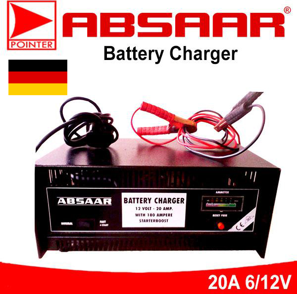 Absaar Car Battery Charger 20A 6/12V