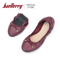 Baellerry High Quality Fashion Flat Shoes Womens Elegant And Comfortable Flats Bowknot Foldable Round Toe Leather loafers