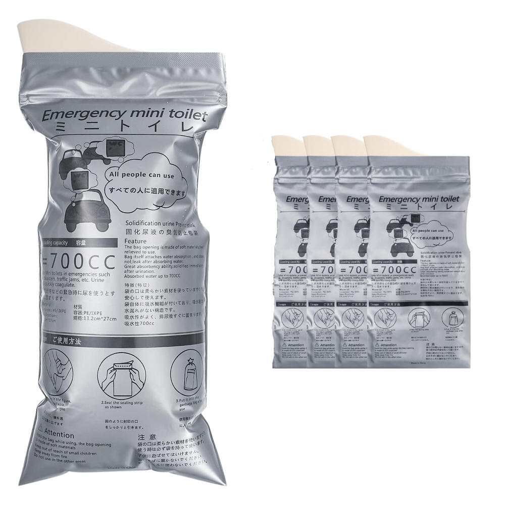 6PCS 700ML Emergency Disposable Urinal Bags Unisex Urinal Bag Suitable for Camping Travel