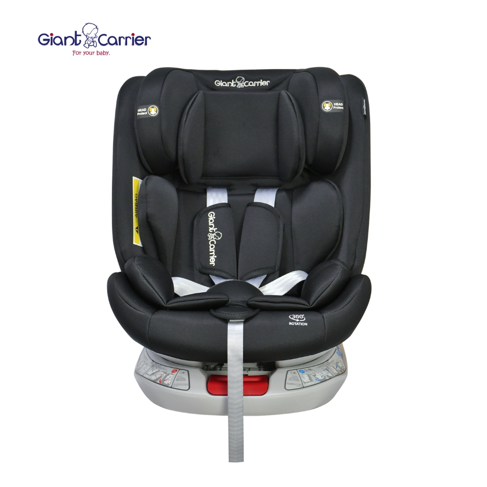 Giant Carrier Zancher Car Seat with 360° Rotation Function ISOFIX Compatible Design 5-Point Harness System Premium Padding Adjustable Headrest & Side Impact Protection Comfort for Safe Travel