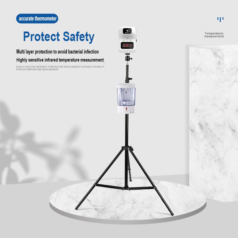 K3plus Thermal Scanner with Stand and Automatic Alcohol Dispenser on