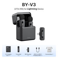 BOYA BY-V3 Wireless Microphone Original Mini Lapel Mic Noise Cancelling Mic for Vlogging iPhone Android
