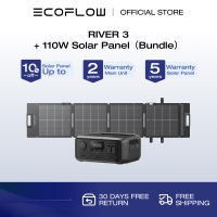 EcoFlow Portable Power Station RIVER 3 230Wh LiFePO4 Battery Power Station 300W Up to 600W AC Output ＜20 MS UPS & ＜30 dB 1Hr Fast Charging Solar Generator for Outdoor/Camping/Home Use