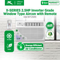 Xtreme/X-SERIES 2.5HP Inverter Grade Side Discharge High-Efficiency Window Type Air Conditioner with Temperature Control Display with Timer Multiple Fan Speeds and Remote Control | Built-In Filter | Anti-Rust Body (White) [XACWT25RX]