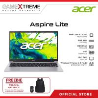 Acer Aspire Lite 15.6″ FHD Intel Core 3 - N350 8GB RAM / 128GB SSD Intel Graphics Win 11 Home S Mode Light Silver AL15-36P-32XP