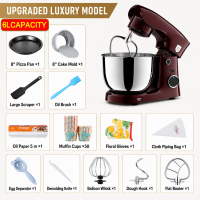 Phlinice  stand mixer 1200W large motor Desktop Food Mixer 5.5L Dough Mixer Egg Beater Multi-Purpose Mixer 5.5 liters manual egg and milk mixer304 stainless steel bowl