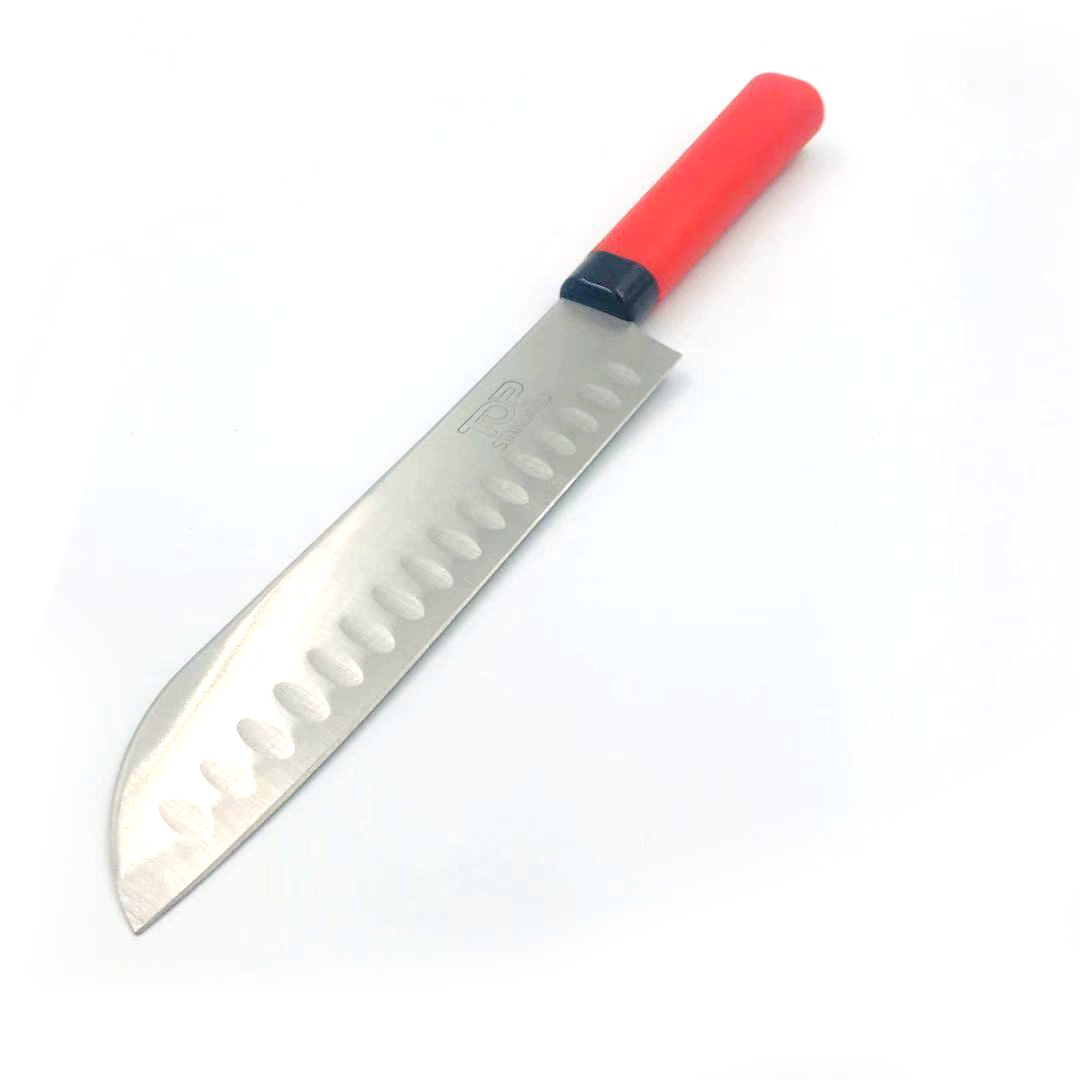 Chefs Knife Full Taper Grinding Plastic Red Handle Height Stainless Steel Blade. review and price