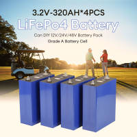 PowMr 4pcs 3.2V 320AH Great Power Prismatic Lifepo4 Lithium Ion Phosphate 10000 Cycles