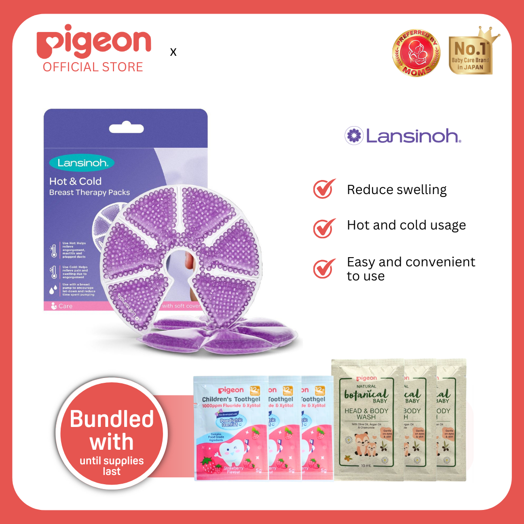 Lansinoh Breast Therapy Packs with Soft Covers Hot and Cold Breast Pads Breastfeeding Essentials