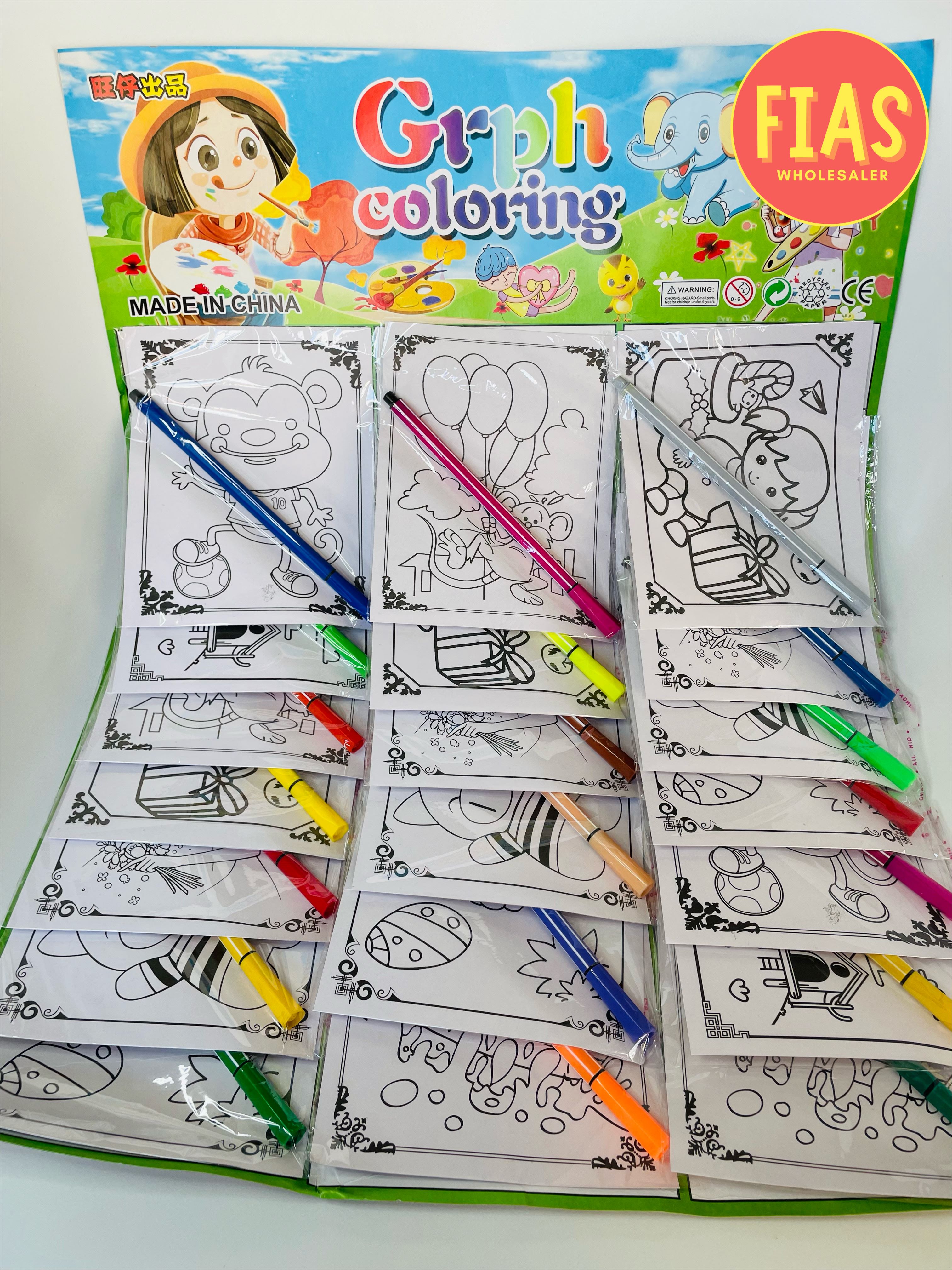 20 Pieces Coloring Book with Coloring Pen
