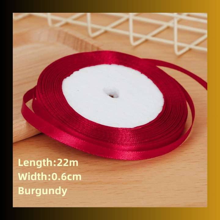 WrapNStyle 25Yards/Roll 6mm ribbon satin ribbon decorative ribbon gift packaging Ribbons roll
