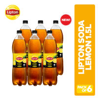 Lipton Soda Zero Sugar Ice Tea Lemon 1.5L PET Bottle - Pack of 6