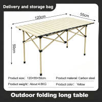 Portable Folding Table Outdoor Large Camping Table Aluminum Alloy Folding Table Picnic Table
