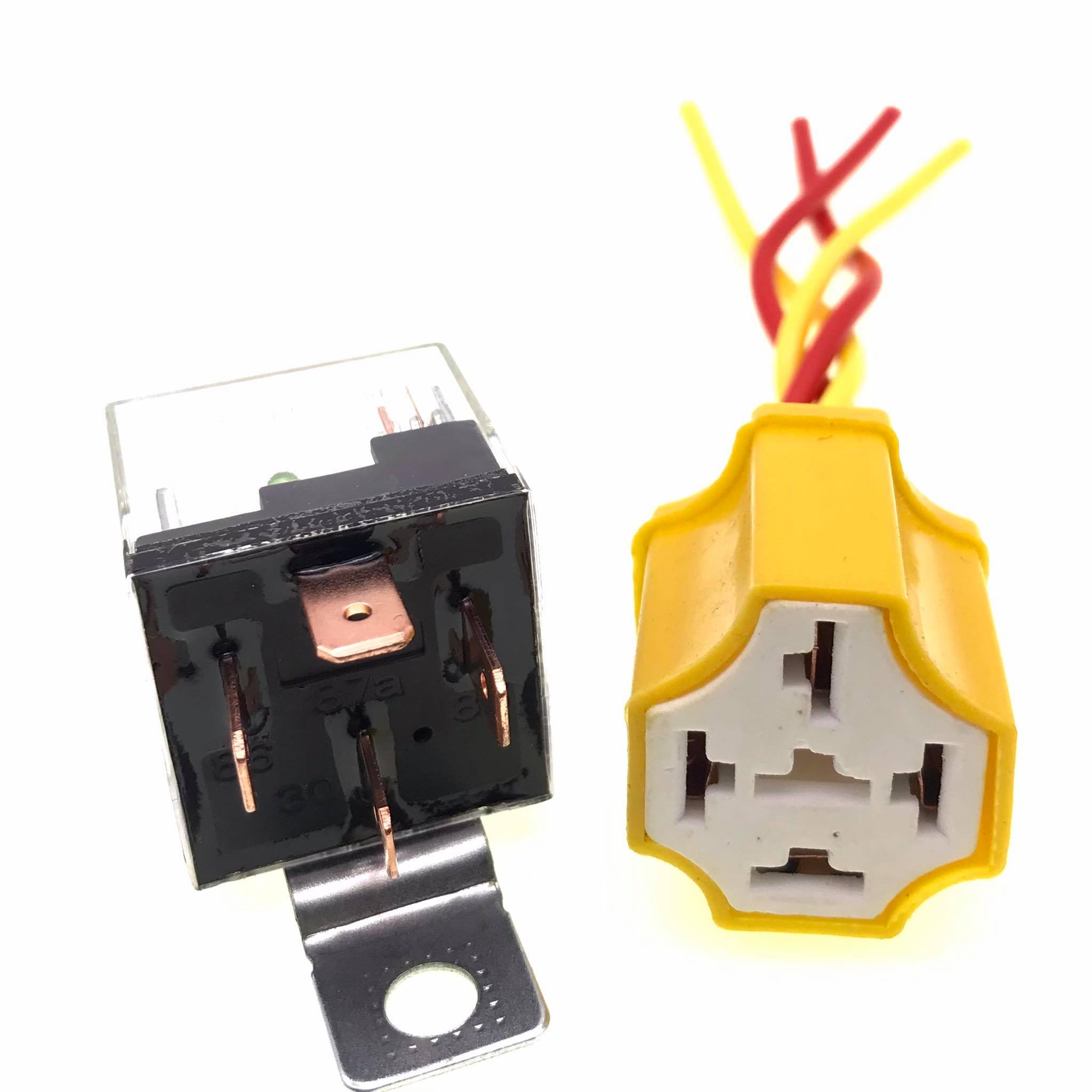 Motorcycle CD12F 12VDC80A 4Pin Transparent Horn Relay & Horn Relay
