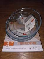 2pcs/3pcs Tempered glass plate round baking dish plate dinner microwave oven 7009/7010/7011/7012❣️