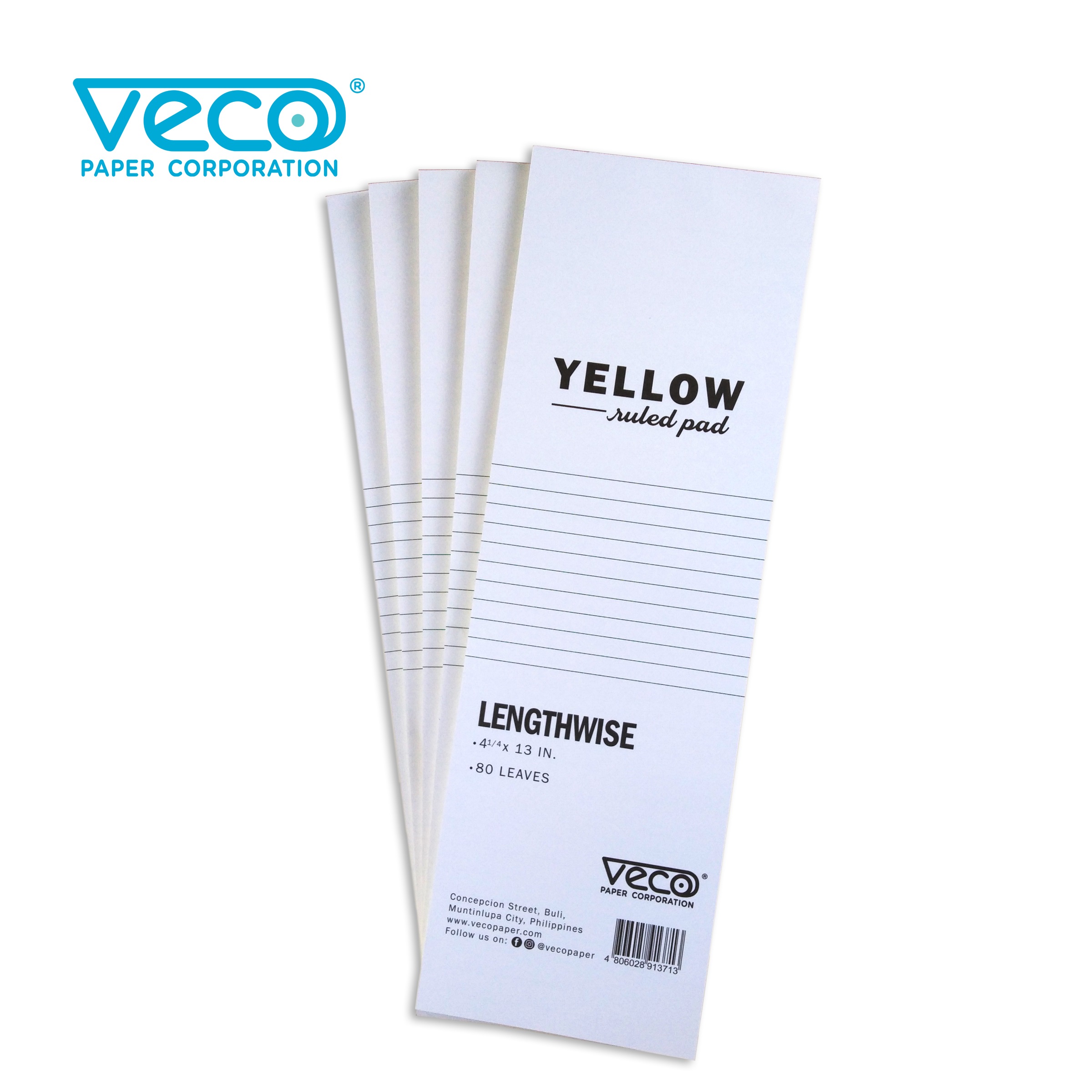 Veco Yellow Pad Paper (Available sizes:1whole 90s1/2crosswise/lengthwise & 1/4 80s)