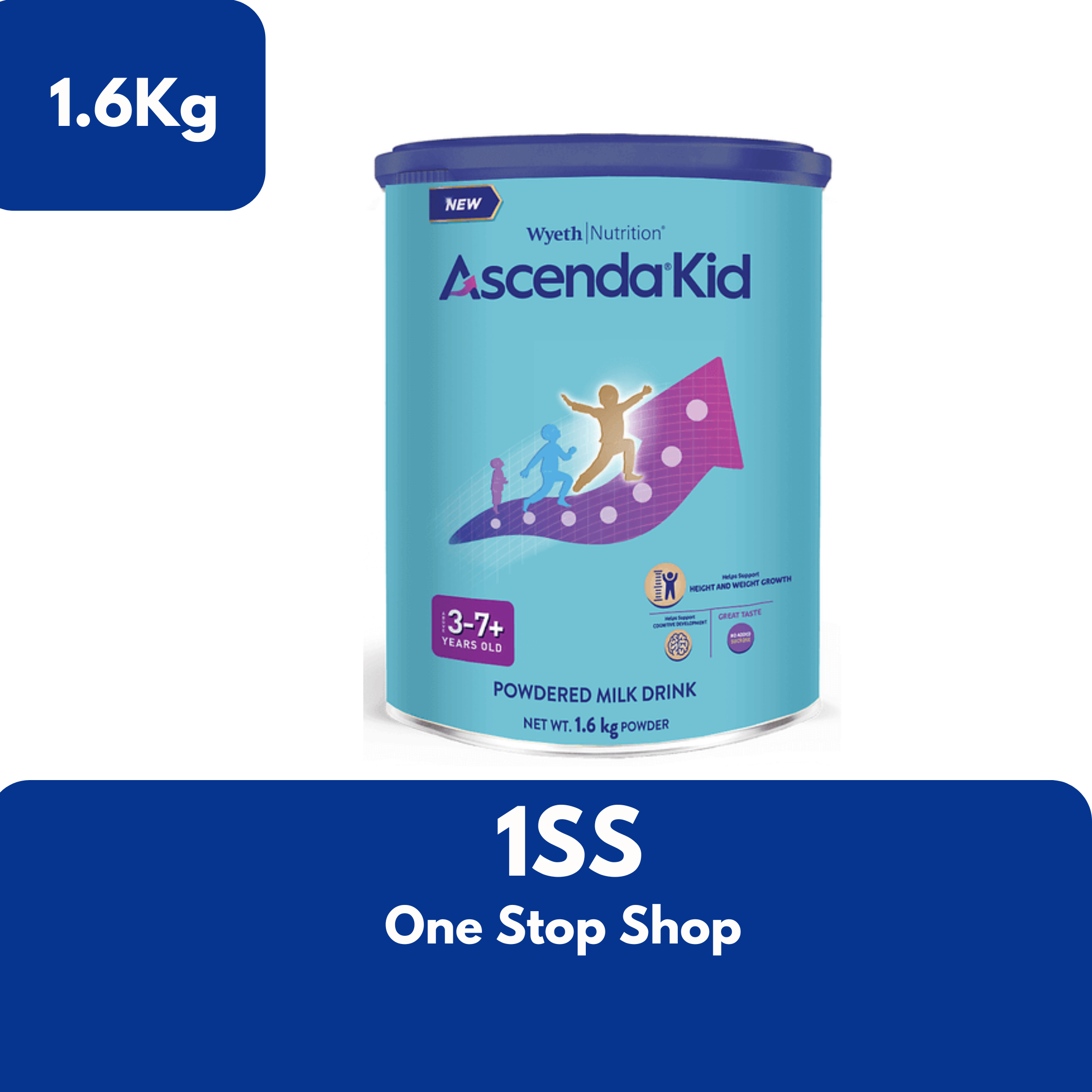 Ascenda Kid Powdered Milk Drink (3-7 Yrs Old) 1.6Kg