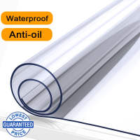 2mm PVC Table Cloth Transparent Thickness Table Mantle for 2/4/6/8/10/12 Seats Heat Resistant Waterproof Soft Glass Table Protector Mat Rounded Cornerg