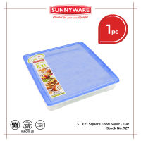 1pc 3 L EZI Square Food Saver - Flat [Sunnyware 727] Food Keeper| Microwavable| Ezi| House Plastic Ware | Plasticware