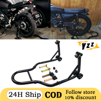 Motorcycle Racing Paddock Stand 2 in 1 Heavy Duty Big Bike Paddock Stand Front and Back Wheels Support Frame Maintenance Lifting Frame Universal