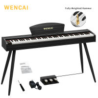 WENCAI Digital Piano 88 Weighted Keys Upright Full-Size Support MIDI Include Sustain3 Pedals Electric Keyboard Piano  for Beginner