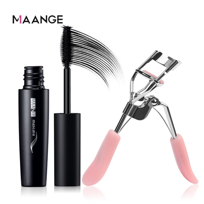 Bộ trang điểm MAANGE gồm Mascara và kẹp bấm mi làm dày dài mi không thấm nước lâu trôi - INTL