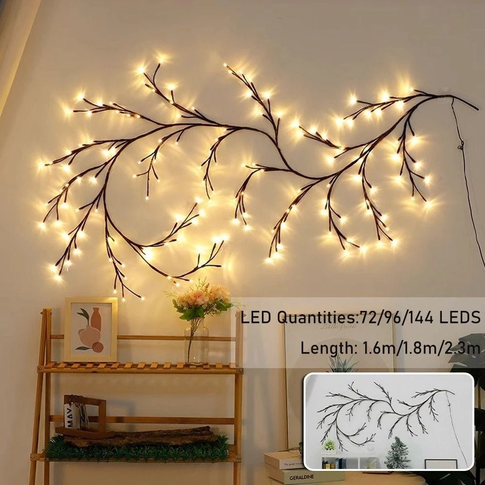 GiftDeal LED Cherry Blossom 3D DIY Bendable Flower Branch Wall Lamp for Bedroom Home Holiday Decoration