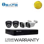 iSAFE XVR4CH2D2B 5-in-1 Hybrid CCTV KIT with