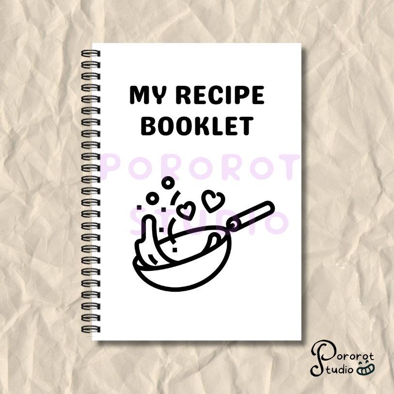 Recipe Booklet A5 Sangkap tracker log spiral Tracker Log notebook planner pocket Spring Book | pororot studio