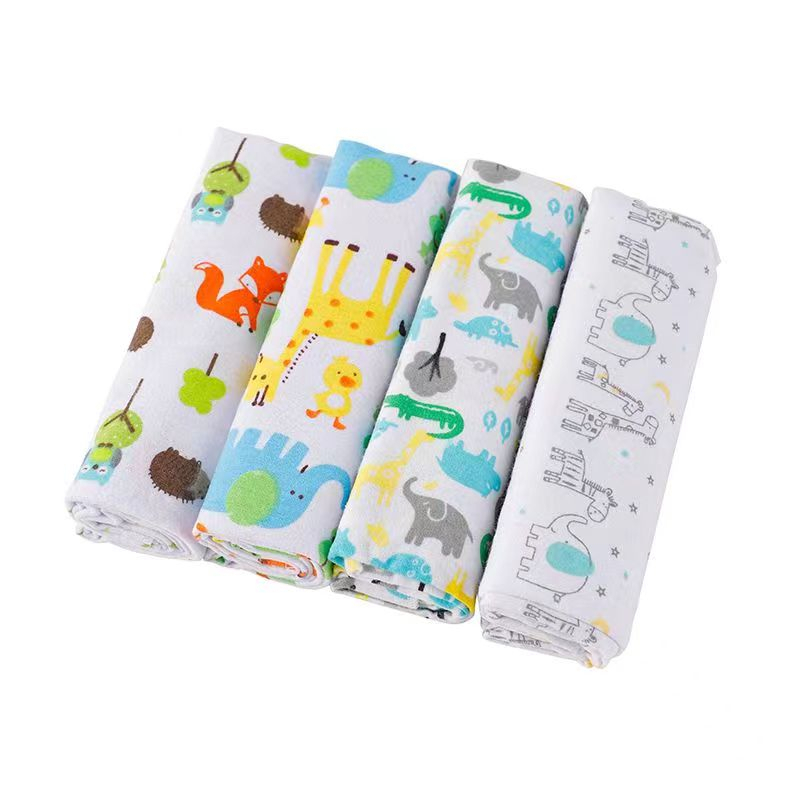 Lion Blanket Flannel 4pcs in 1 Pack Blanket For Baby Towel Recieving Blanket Newborn Muslin Blanket