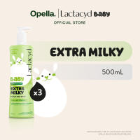 Lactacyd Baby Extra Milky Extra Moisturizers 2in1 Body Wash Cleanser and Hair Shampoo 500mL x3