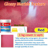 ❤️GOOTI High Gloss Epoxy Resin Colored Sand Self Leveling Floor Paint Cement Topcoat Indoor Household Imitation Marble Cement