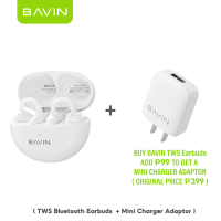 BAVIN BA105 TWS Hi-Res Audio Bluetooth 6.0 Wireless Open-Ear Clip Earphones w/ Long-Lasting Microphone