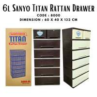 NEW!8000 5L SANYO TITAN RATTAN DRAWER/8000 6L SANYO TITAN RATTAN DRAWER/PLASTIC RATTAN DRAWER/DURABOX/LAGAYAN NG DAMIT/LAGAYAN NG GAMIT/ORGANISER/TITAN DRAWER/SANYO DRAWER #drawer #titandrawer  #drawer #durabox #drawer #organiser