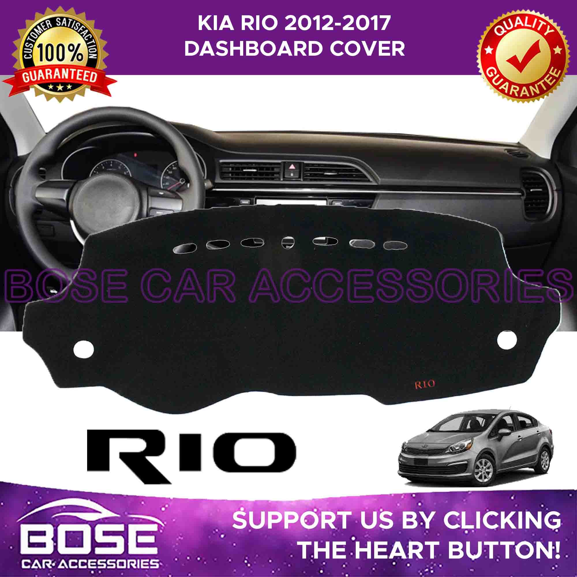 Kia Rio Dashboard Cover 2012 2013 2014 2015 2016 2017 / Kia