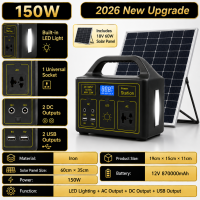 Portable Power Station 100W 150W Solar Outdoor 870000mAh with Solar Charging Power Station Portable 18V/60W Solar Panel