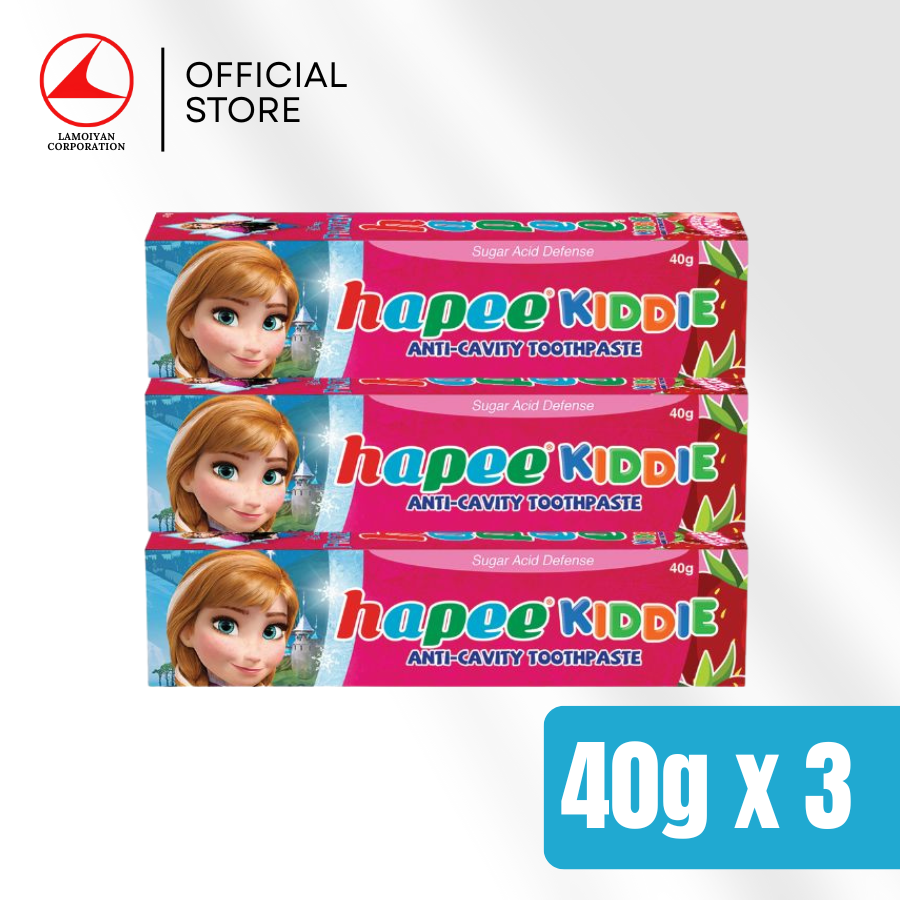 [Bundle of 3] Hapee Kiddie Strawberry Bloom Toothpaste 40g