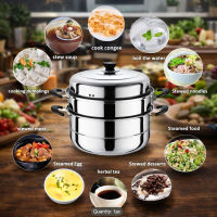 Connox 3in1 Multifunctional Stainless Steel Cooking Pot for Steaming and Frying with Filter and Non-stick Pan