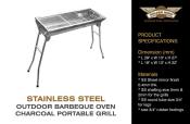 HW Golden Wing Stainless Steel Portable BBQ Grill