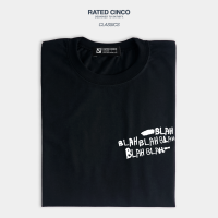 Rated Cinco Classics | Blah Blah Blah | Pocket Statement Tee | Cotton | Minimalist | Casual Unisex Tshirt