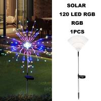 Solar Garden Lights Outdoor Waterproof LED Firework Lamps for Fowerbed Garden Home Tree Flower Xmas