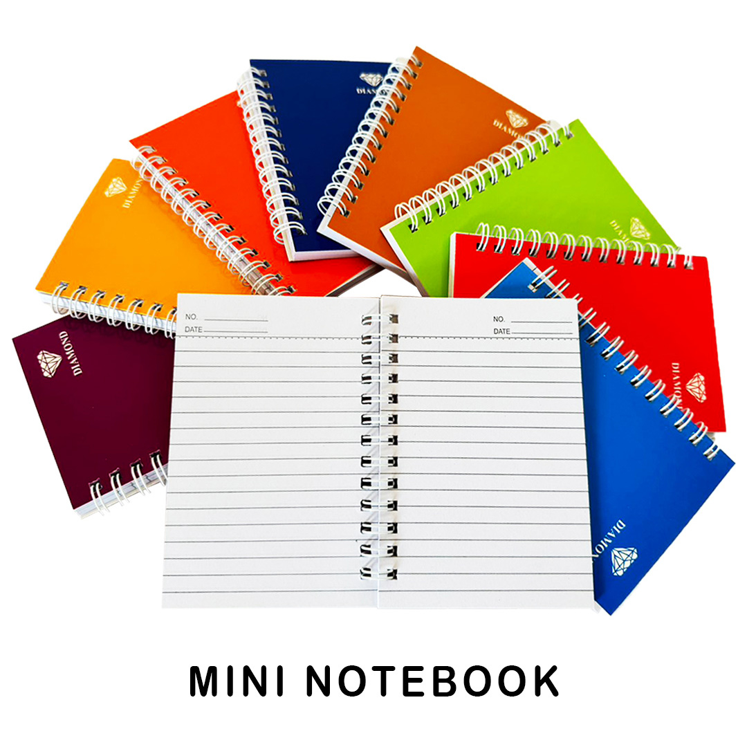 10pcs Memo Notebook (Small notebook) Memo note Daily notePocket memo Side spiral (DIAMOND)