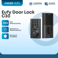 Anker eufy Smart Lock C30 Keyless Entry Door Lock Built-in WiFi Keypad Deadbolt for Front Door No Bridge Required Easy Installation App Remote Control Reliable Power BHMA Grade 3