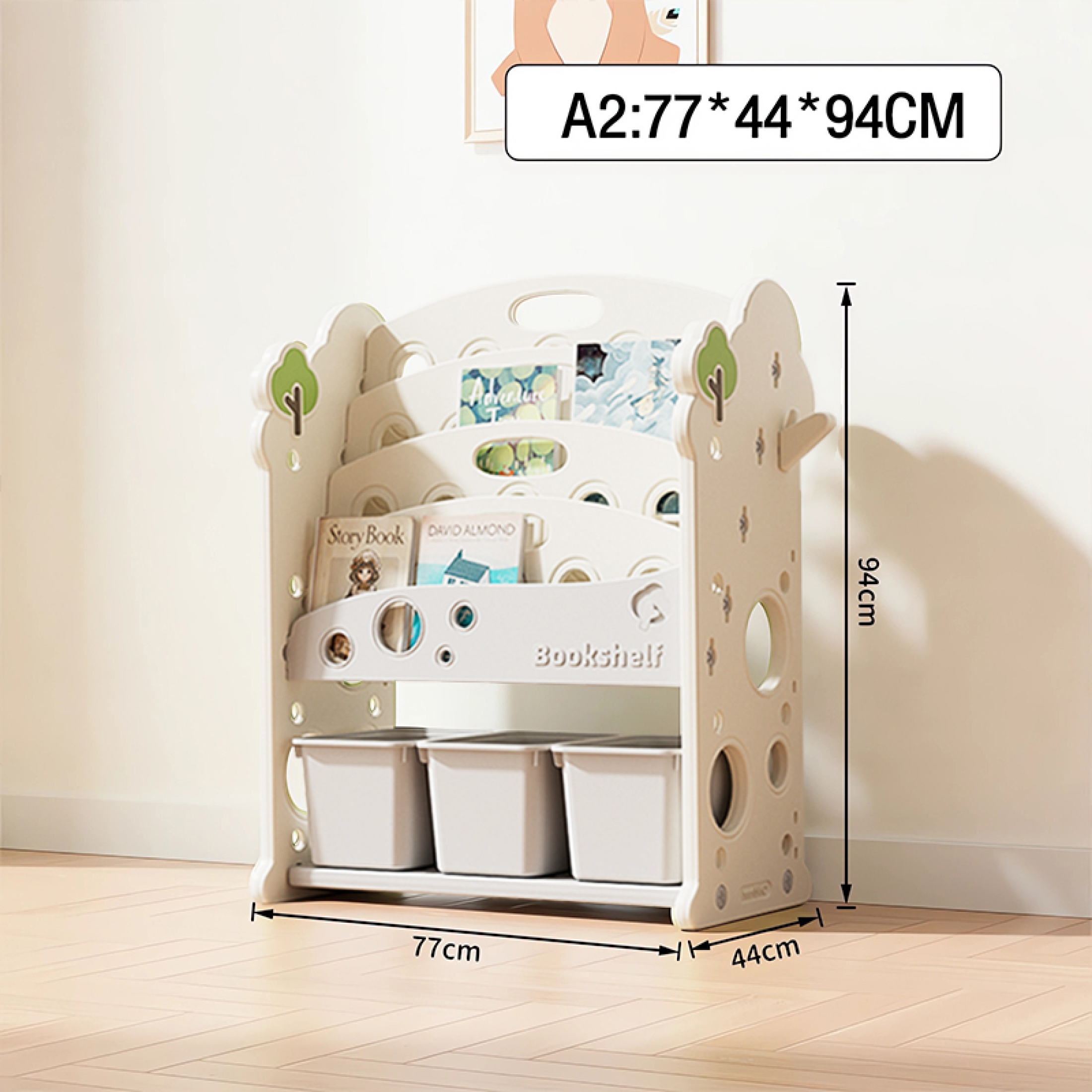 Toys Organizer with Dust-proof Cover Playroom Organizer Multifunctional Book Organizer Shelf Storage Assistant Toys Rack